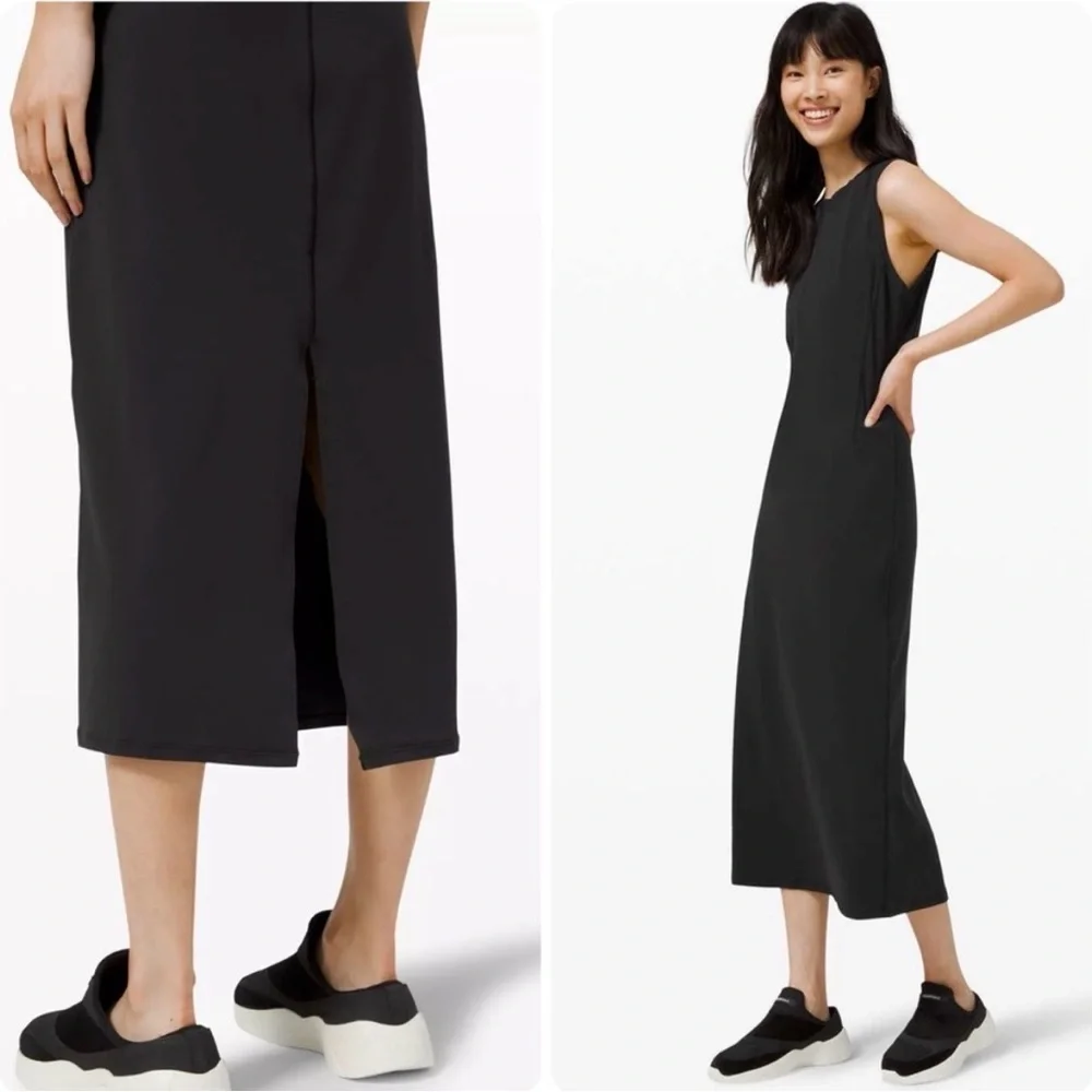 Lululemon All Aligned Midi Dress Black Size 2 - Picture 2 of 6